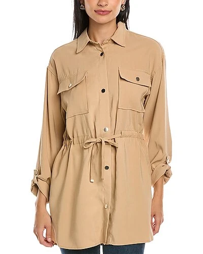 Anne Klein Drawstring Shirt Jacket Women 3 Anne Klein Drawstring Shirt Jacket Women