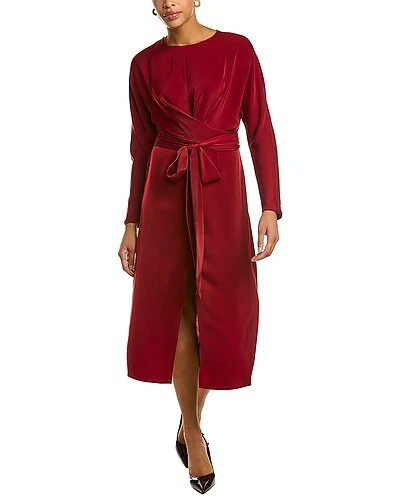 Draped Midi Dress Women 3 Draped Midi Dress Women