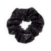 Prada Luminous Crystal Embellished Satin Scrunchie Women