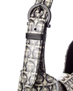 Salvatore Ferragamo Trifolio Coated Canvas Shoulder Bag Women 9 Salvatore Ferragamo Trifolio Coated Canvas Shoulder Bag Women -Women's Fashion General Store 1111166123 RLLD 3