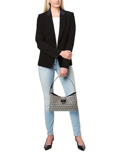 Salvatore Ferragamo Trifolio Coated Canvas Shoulder Bag Women 6 Salvatore Ferragamo Trifolio Coated Canvas Shoulder Bag Women - Image 4