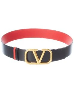 Valentino VLogo 40mm Reversible Leather Belt Women