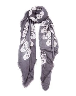 Tissue Cashmere-Blend Frida Skulls Scarf Women
