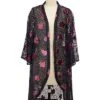 Night Rose Velvet Kimono Women