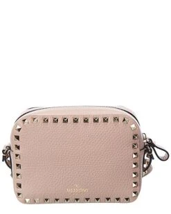 Valentino Rockstud Grainy Leather Camera Bag Women