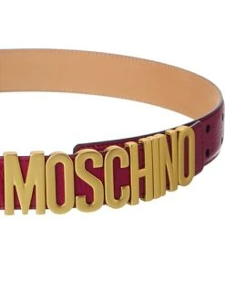 MOSCHINO Logo Embellished Leather Belt Women -Women's Fashion General Store 1111420889 RLLD 2