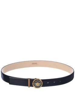 Versace Medusa Head Motif Leather Belt Women