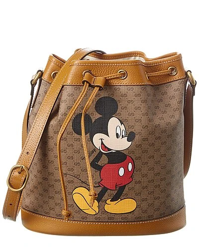 Gucci X Disney Small Canvas & Leather Bucket Bag Women 3 Gucci X Disney Small Canvas & Leather Bucket Bag Women