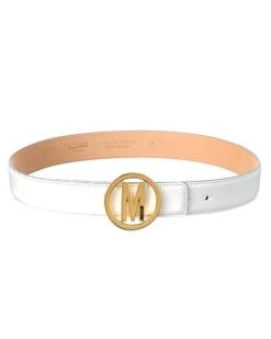 MOSCHINO Logo Patent Belt Women