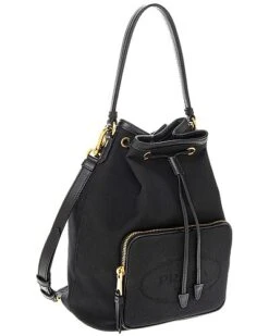 Prada Jacquard Logo Canvas & Leather Bucket Bag Women 7 Prada Jacquard Logo Canvas & Leather Bucket Bag Women -Women's Fashion General Store 1111487499 RLLD 3