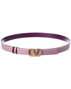 Valentino VLogo 20mm Reversible Leather Belt Women