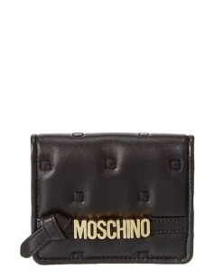 MOSCHINO Logo Leather Card Case Women