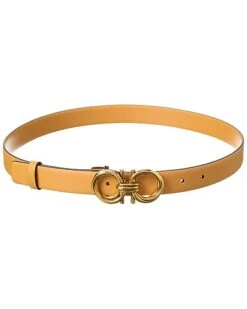Salvatore Ferragamo Gancini Adjustable Leather Belt Women
