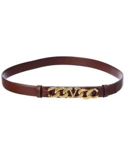 Valentino VLogo Chain 20mm Leather Belt Women