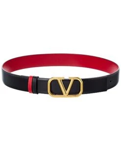 Valentino VLogo 30mm Reversible Leather Belt Women