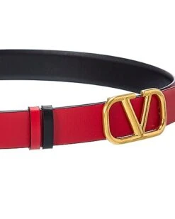 Valentino VLogo 30mm Reversible Leather Belt Women -Women's Fashion General Store 1111564237 RLLD 3