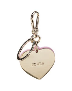 Furla Venus Double Heart Leather Keyring Women
