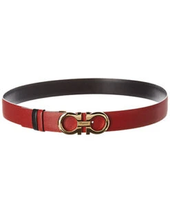 Salvatore Ferragamo Gancini Reversible & Adjustable Leather Belt Women
