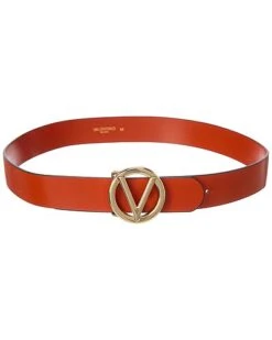 By Mario Valentino Bessy Embossed Leather Belt Women
