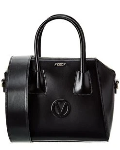 By Mario Valentino Minimi Rope Guitar Leather Satchel Women