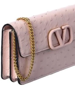 Valentino VSLING Ostrich Leather Wallet On Chain Women -Women's Fashion General Store 1160233211 RLLD 3