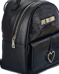 LOVE MOSCHINO Heart Croc-Embossed Backpack Women -Women's Fashion General Store 1160234615 RLLD 3