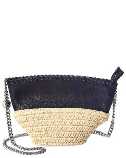 STELLA MCCARTNEY Falabella Mini Raffia Shoulder Bag Women