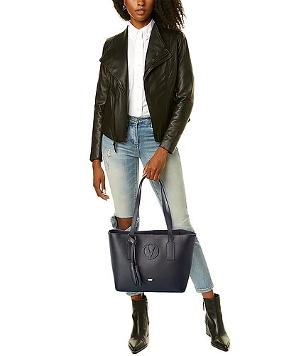 By Mario Valentino Prince Leather Tote Women Rose 6 By Mario Valentino Prince Leather Tote Women Rose - Image 4