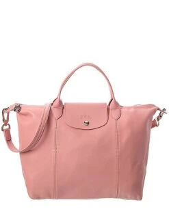Longchamp Le Pliage Cuir Medium Leather Top Handle Tote Women