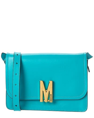 MOSCHINO Logo Leather Shoulder Bag Women 3 MOSCHINO Logo Leather Shoulder Bag Women