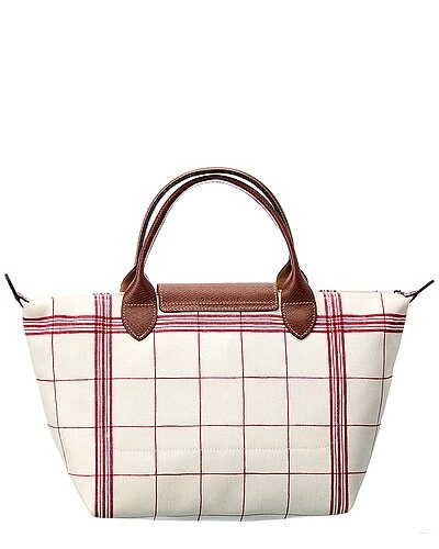 Longchamp Le Pliage Small Canvas & Leather Short Handle Tote Women 4 Longchamp Le Pliage Small Canvas & Leather Short Handle Tote Women - Image 2
