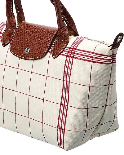 Longchamp Le Pliage Small Canvas & Leather Short Handle Tote Women 5 Longchamp Le Pliage Small Canvas & Leather Short Handle Tote Women - Image 3