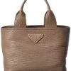 Prada Logo Leather Tote Women