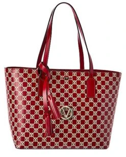 By Mario Valentino Soho Monogram Leather Tote Women