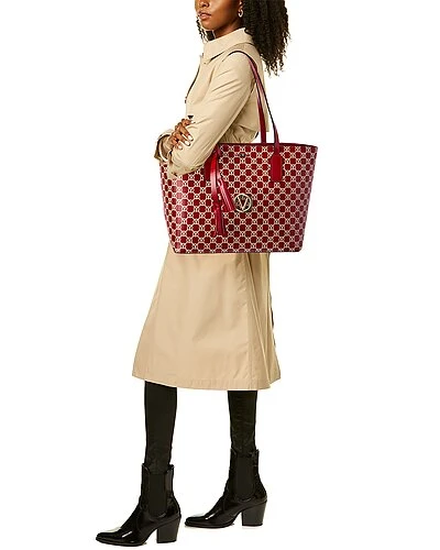 By Mario Valentino Soho Monogram Leather Tote Women 6 By Mario Valentino Soho Monogram Leather Tote Women - Image 4