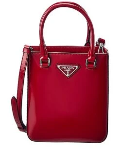 Prada Small Brushed Leather Tote Women