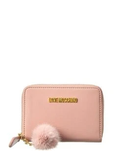 LOVE MOSCHINO Pom Pom Zip Around Wallet Women
