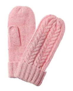 Twist Cable Cashmere Mittens Women
