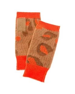 Eopard Pop Cashmere Wrist Warmers Women