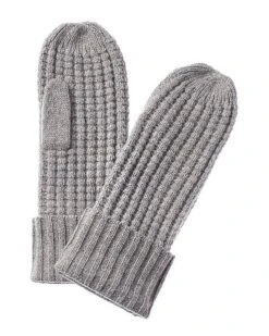 Waffle Stitch Wool Mittens Women