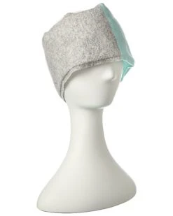 Colorblocked Ribbed Cashmere Headband Women