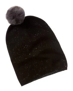Foil Bobble Cashmere Hat Women