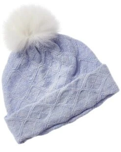 Pom Cross Country Stitch Wool & Cashmere-Blend Hat Women