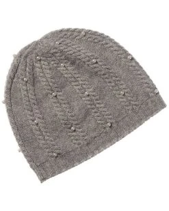 Pearl Studded Cashmere Beanie Women