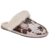 D Mule Suede & Haircalf Slipper Women