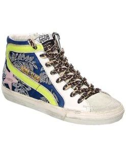 Golden Goose Slide Satin & Leather Sneaker Women