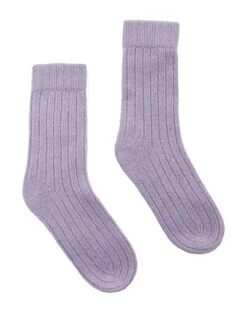 Cashmere Ribbed Socks Women