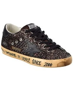 Golden Goose Superstar Glitter & Leather Sneaker Women