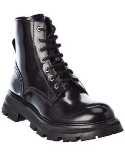 Alexander McQueen Wander Leather Bootie Women