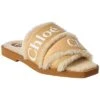 Chloé Woody Canvas & Shearling Slide Women -Women's Fashion General Store 1313123828 RLLD 1
